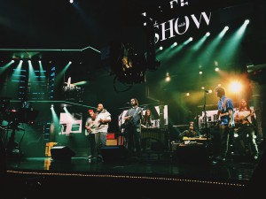 Bun B and Parquet Courts rehearse for 'The Late Show With Stephen Colbert.'
